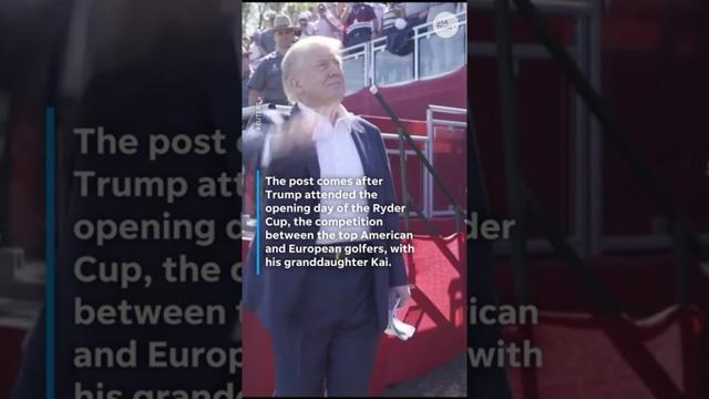 European Ryder Cup winners taunt Trump with chant, trophy #Shorts
