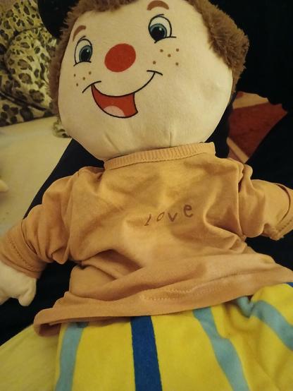 a mr tumble weighted plushie