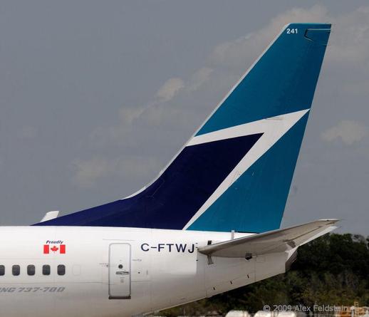 Westjet Boeing 737 tail shot
