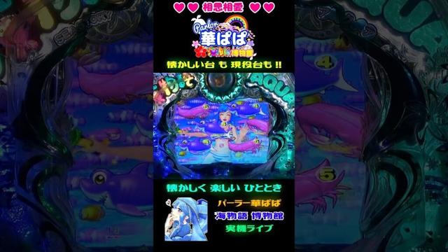 ✨電サポ終了直後✨💋おめでと～チュッ💋💙ワリン様💙🚤愛のウェイクボードリーチ🚤今日も💙相思相愛💙vol.300🐬海物語 アクア with 吉木りさ🐬【 パーラー華ぱぱ 】ショート動画
