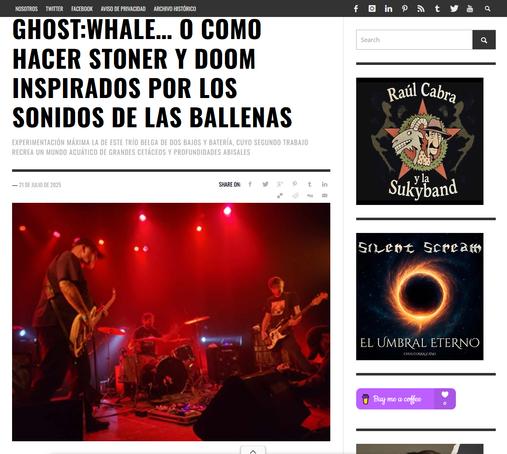 Ghost:Whale formación belga #Stoner #Doom #Post-Metal  compuesta por tres integrantes: un batería -Vicent de Santos- y dos bajistas: Yves Vränckx y #Lionel Beyet #Post-Punk  

https://collectorseriesdiy.blogspot.com/2025/09/ghostwhale-o-como-hacer-stoner-y-doom.html