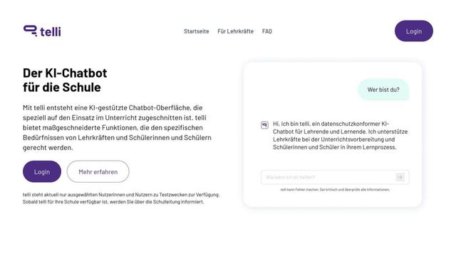Screenshot telli Website