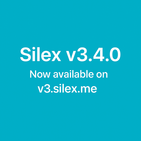 Silex v3.4.0  
Now available on  
v3.silex.me