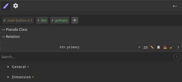 Silex new advanced selector to create complex CSS selectors and reuse styles just as powerful as coded by hand