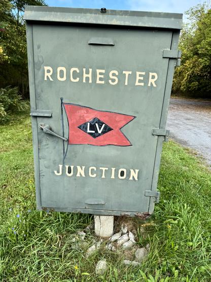 SIgnal box at the old Rochester Junction station of the Lehigh Valley Railroad