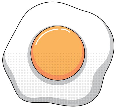 Immagine via freepik di brgfx: uova fritte su sfondo bianco