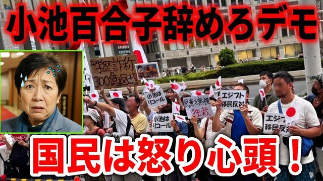 【小池百合子辞めろデモ】消費税脱税20年!しかも時効?許さない!移民利権、学歴詐称、売国に反対! #移民反対 東京都エジプト移民合意を撤回せよ!東京都庁第一庁舎前 2025/9/30 #小池百合子