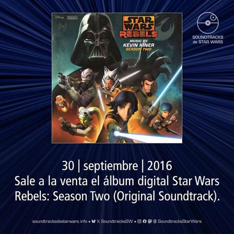 Portada del álbum digital Star Wars Rebels: Season Two. / Cover for the digital album Star Wars Rebels: Season Two.