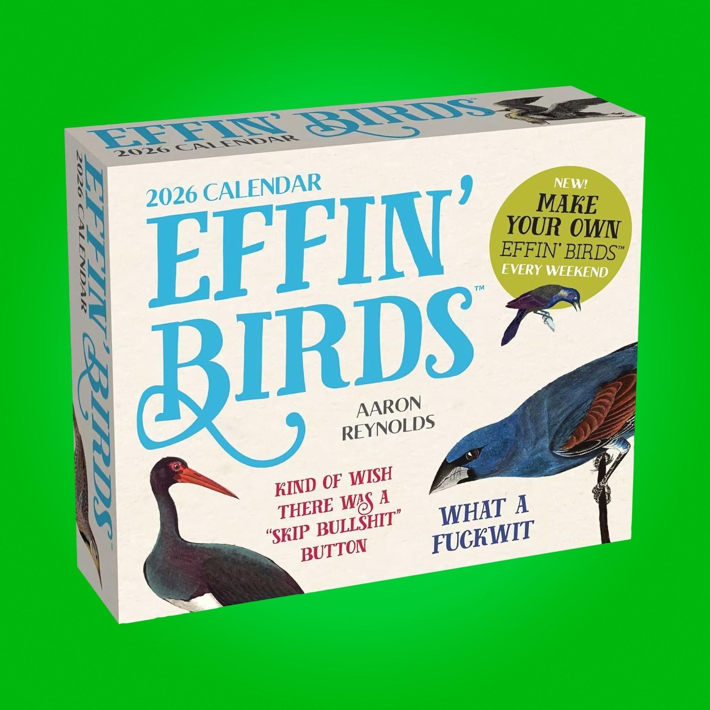 The cover of the 2026 Effin' Birds day-to-day calendar.
