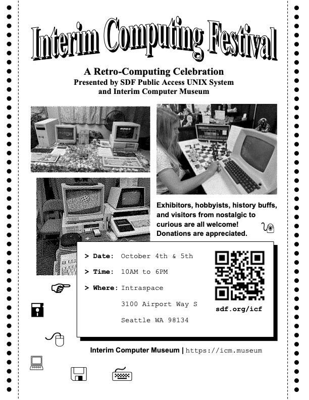 A flyer poster by k8e for the Interim Computer Festival FALL 2025