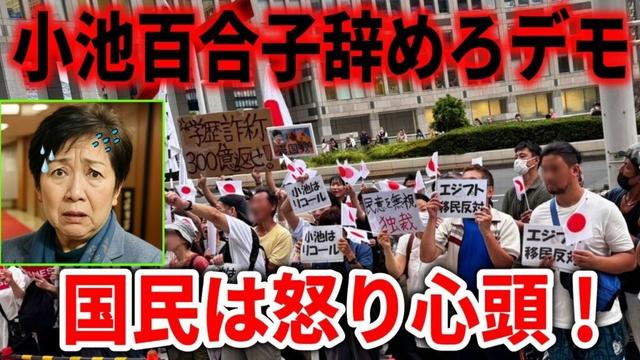 【小池百合子辞めろデモ】消費税脱税20年!しかも時効?許さない!移民利権、学歴詐称、売国に反対! #移民反対 東京都エジプト移民合意を撤回せよ!東京都庁第一庁舎前 2025/9/30 #小池百合子