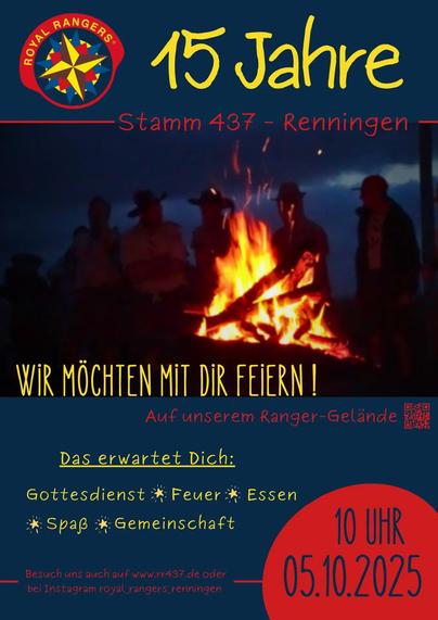 15 Jahre Stamm 437 Renningen am 5.10.2025 um 10 Uhr auf der Ranch
