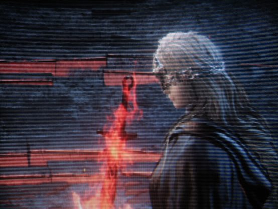All absconded Lords of Cinder have been found and subdued, their ashes returned to their thrones. The sightless Firekeeper, eager to fulfill her purpose, begins the ritual.