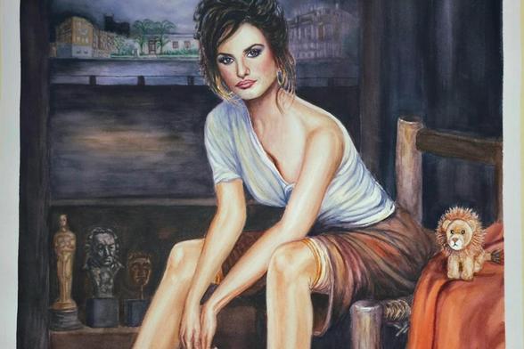 La obra de Juan Antonio Romero en la que convierte a Penélope Cruz en'La chiquita piconera'. (Juan Antonio Romero)