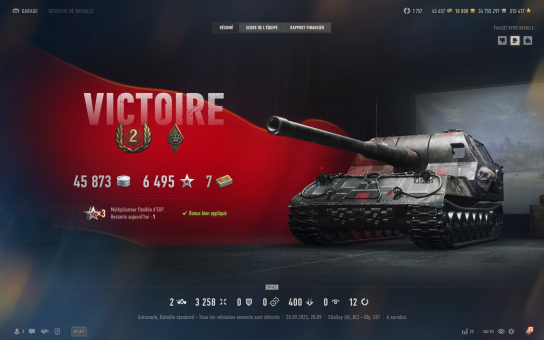 World of Tanks 2.0 - L'écran de victoire