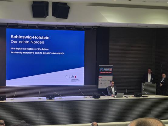 Schleswig Holstein's presentation called "The Digital Workplace of the Future. Schleswig-Holstein's Path to Greater Sovereignty."