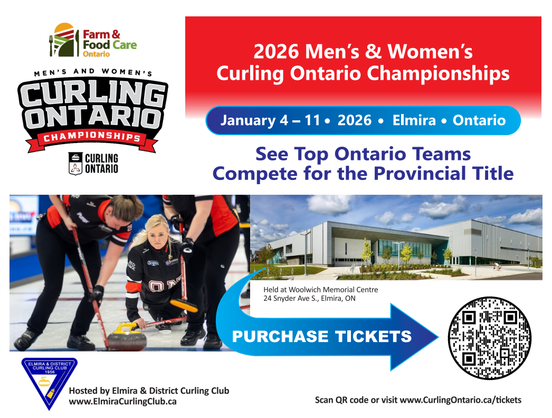 Promotional poster for the 2026 Ontario Curling championships.