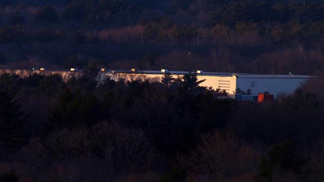 DXL Corporate Headquarters and Warehouse, 555 Turnpike St, Canton MA, photographed from Buck Hill.