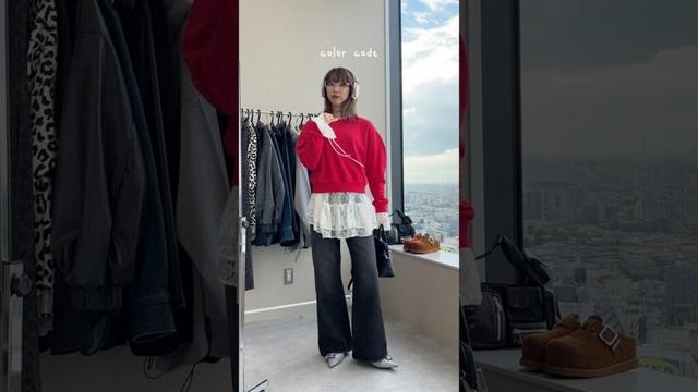 スウェット着れる季節キタ#ファッション #高身長コーデ #プチプラ #レディースファッション #コーデ #ootd #スウェット