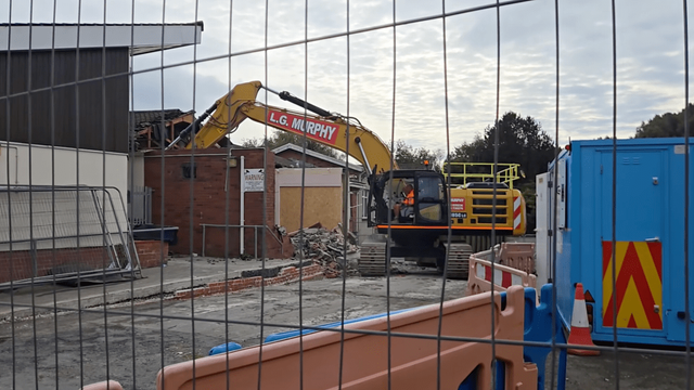 Cllr Peter Black filmed the start of demolition at Cwmfelin Social Club, clearing the way for engineers to access the collapsed culvert linked to Cwmbwrla flooding.