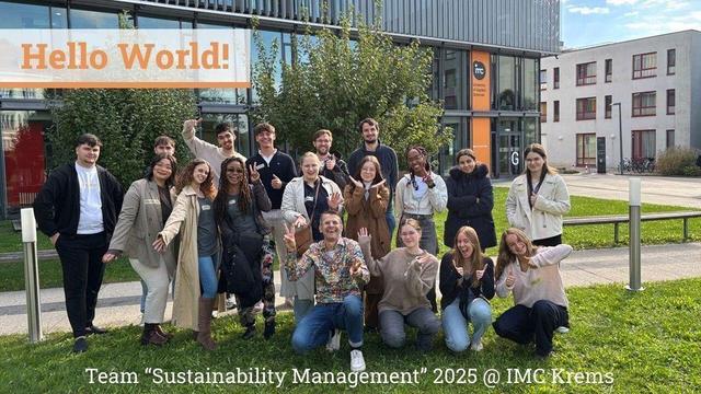 Students of the 2025 cohort "Sustainability Management" @ IMC Krems