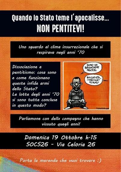 Quando lo stato teme l' apocalisse... Non pentitevi!