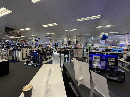 It looks like that TV show Severance but the enormous space was filled with whitegoods. TVs and washing machines.