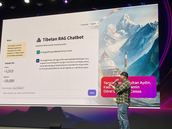 Presentation on stage