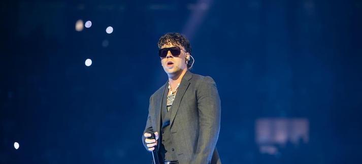 Quevedo durante su concierto en el Palau Sant Jordi de Barcelona. / Xavi Torrent