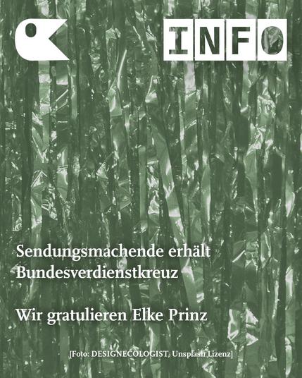 Sendungsmachende erhält Bundesverdienstkreuz - Wir gratulieren Elke Prinz