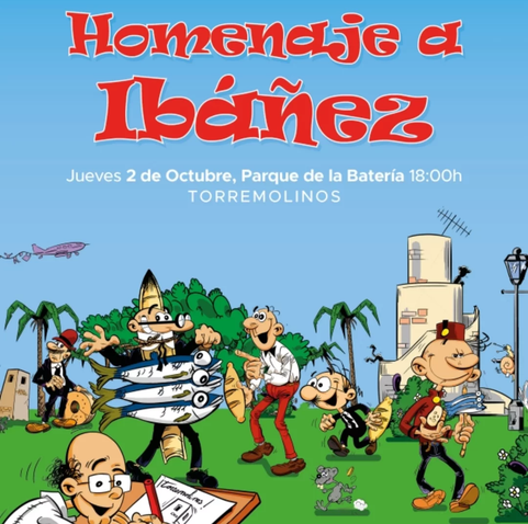 Poster de Mortadelo y Filemón con detalles de Málaga