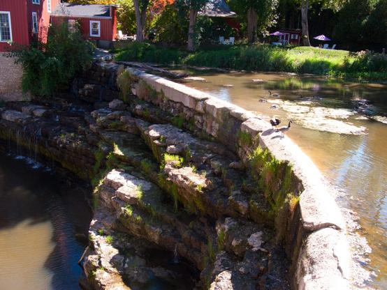 Low water levels at Honeoye Falls
