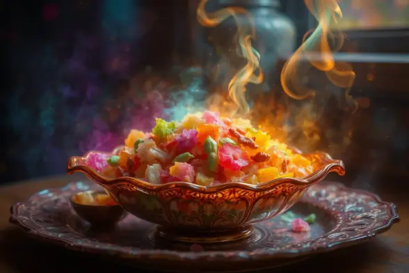 Prompt:  Pastel de choclo dish , Honoré Daumier style, HD, sharp focus, stunningly beautiful, Astral Aura, astral, colorful aura, vibrant energy

Negative prompt: ugly, deformed, noisy, blurry, low contrast, extra eyes, bad eyes, ugly eyes, imperfect eyes, deformed pupils, deformed iris, cross-eyed, poorly drawn face, bad face, fused face, ugly face, worst face, unrealistic skin texture, out of frame, poorly drawn hands, cloned face, double face, blurry, bad quality

Text model: gemma3

Image model: MoxieFlux1DS