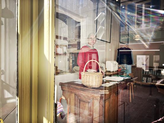 Odile en vitrine