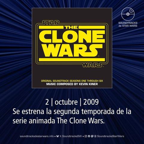 Portada del álbum digital The Clones Wars - Original Soundtrack Seasons One through Six. / Cover of the digital album The Clones Wars - Original Soundtrack Seasons One through Six.