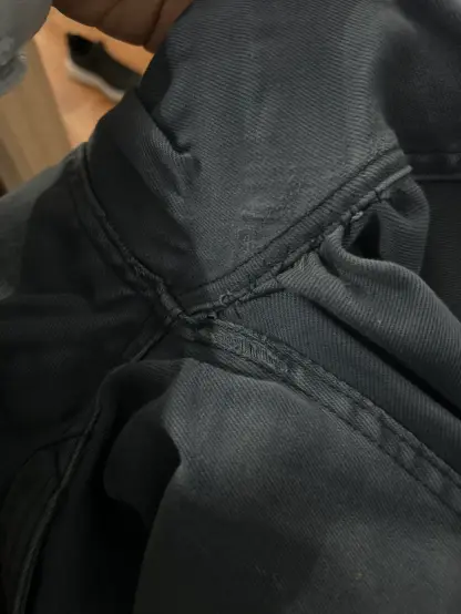 My bluebpants. Crotch area mended. Probably a bad job