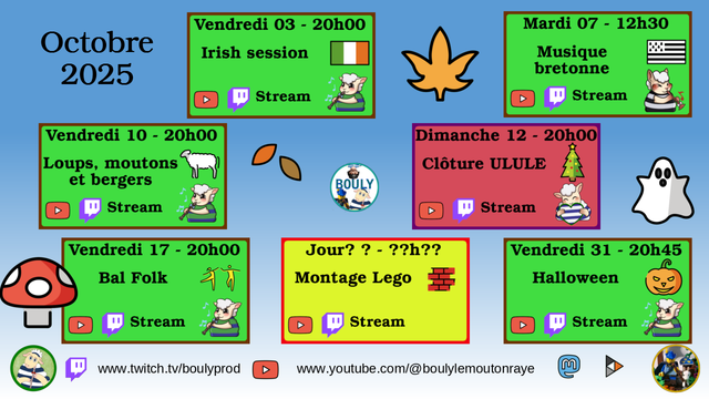Un planning d'Octobre 2025