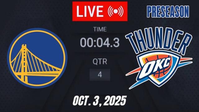 NBA LIVE! Golden State Warriors vs OKC Thunder | October 3, 2025  Warriors vs Thunder 2K Preseason