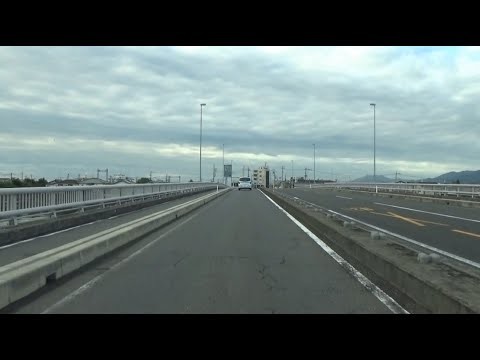 KON2【車窓倍速】栄橋から岩国駅前へ、国道188号で柳井市境へ　（山口県 2025.9.21)