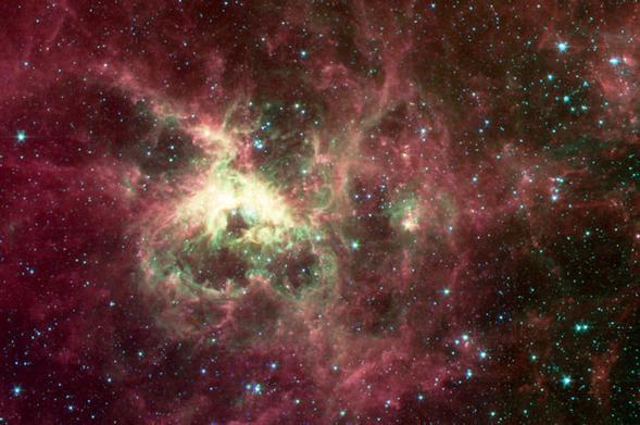 The Tarantula Nebula from Spitzer