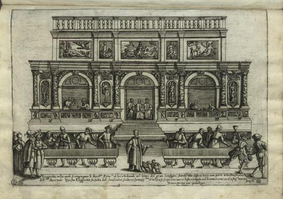 Giacomo Franco -- Habiti d'hvomeni et donne venetiane -- 11 mi -- Loggietta