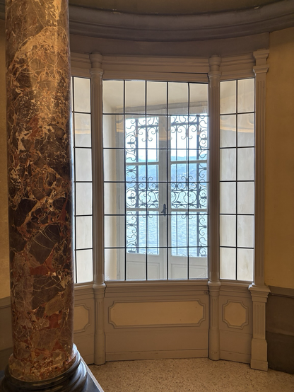 Window on window from the palace of Isola Bella