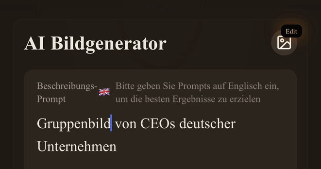 AI Bildgenerstor: Gruppenbild deutscher CEOs