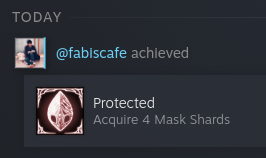 The gamer @fabiscafe (me) acquired all 4 mask shards for the archivement today