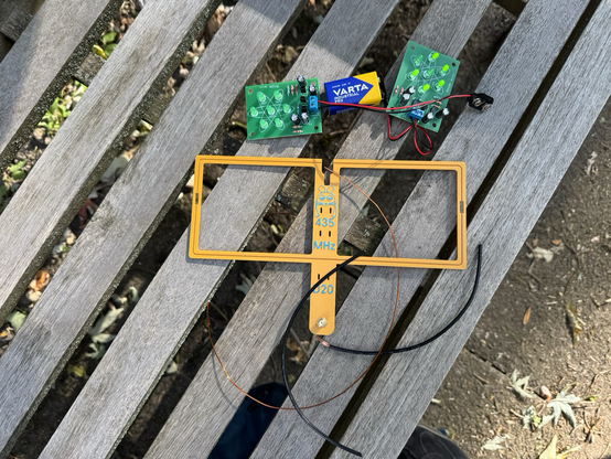 Eine kleine Sterne für eine Fuchsjagd. Dazu kleine LED Lötsets.