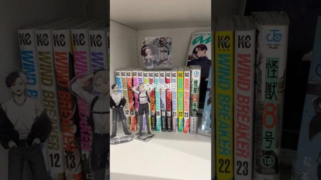 漫画コーナーを作りました📕#漫画 #ウィンドブレイカー #桃源暗鬼 #オタクの日常 #オタク部屋 #推し事 #manga #windbreaker #tougenanki #otaku #vlog