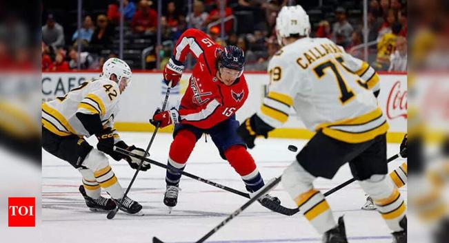 Sonny Milano of the Washington Capitals attempts an audacious net-front lacrosse goal against the Boston Bruins | NHL News