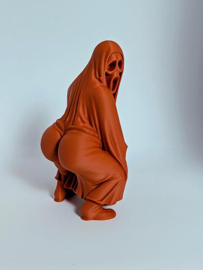 3d printed comical ghost figure with huge ass
