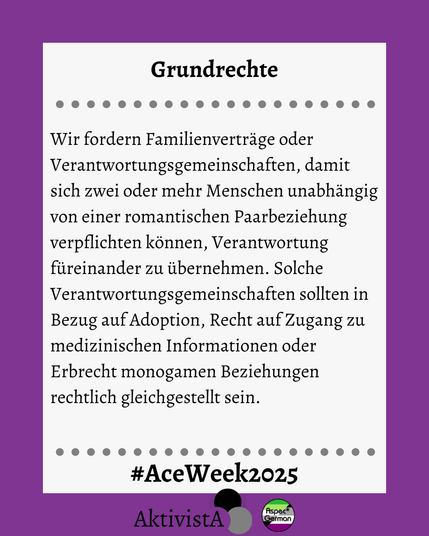 Forderung nach rechtlicher Gleichstellung von Verantwortungsgemeinschaften und Familienverträgen gegenüber traditionellen Paarbeziehungen.