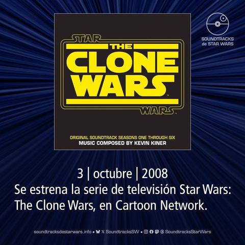Portada del álbum digital The Clones Wars - Original Soundtrack Seasons One through Six. / Cover of the digital album The Clones Wars - Original Soundtrack Seasons One through Six.